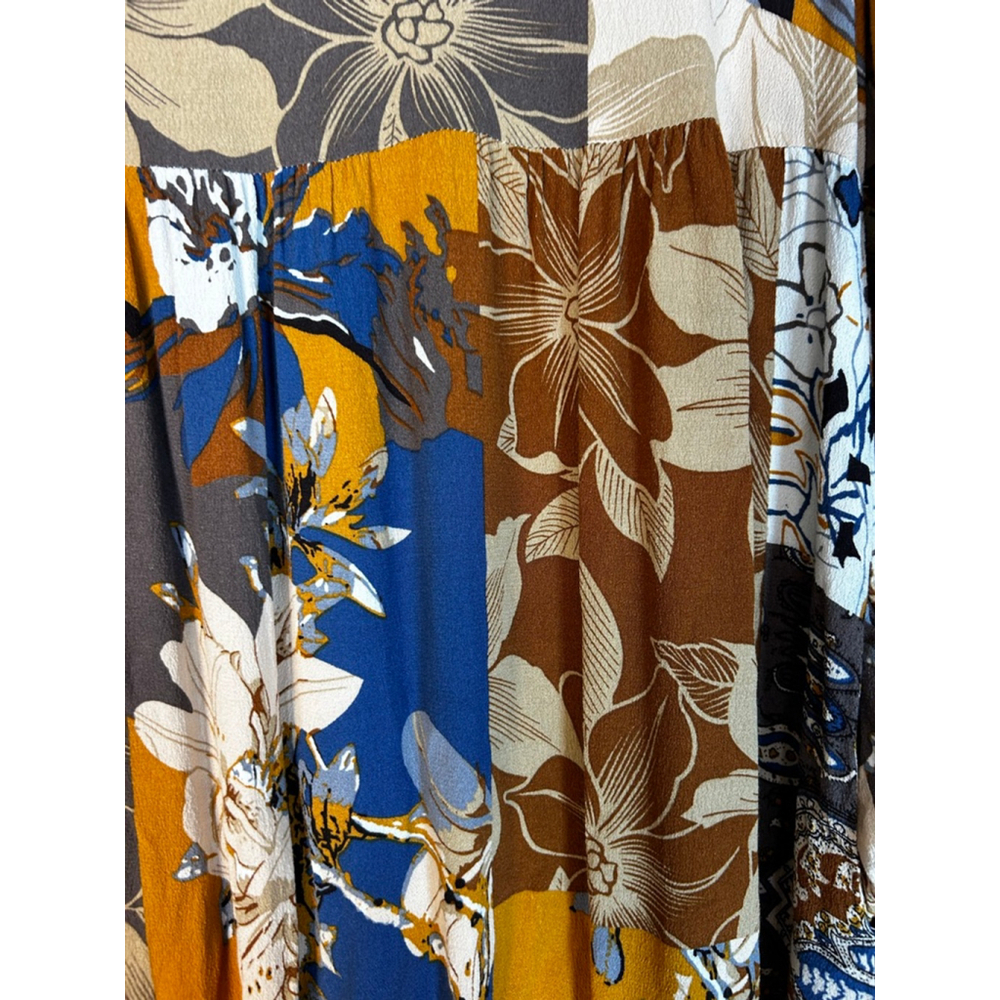 Anthropologie Mare Mare Patchwork Floral Boho Maxi Dress M - Picture 11 of 13